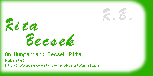 rita becsek business card